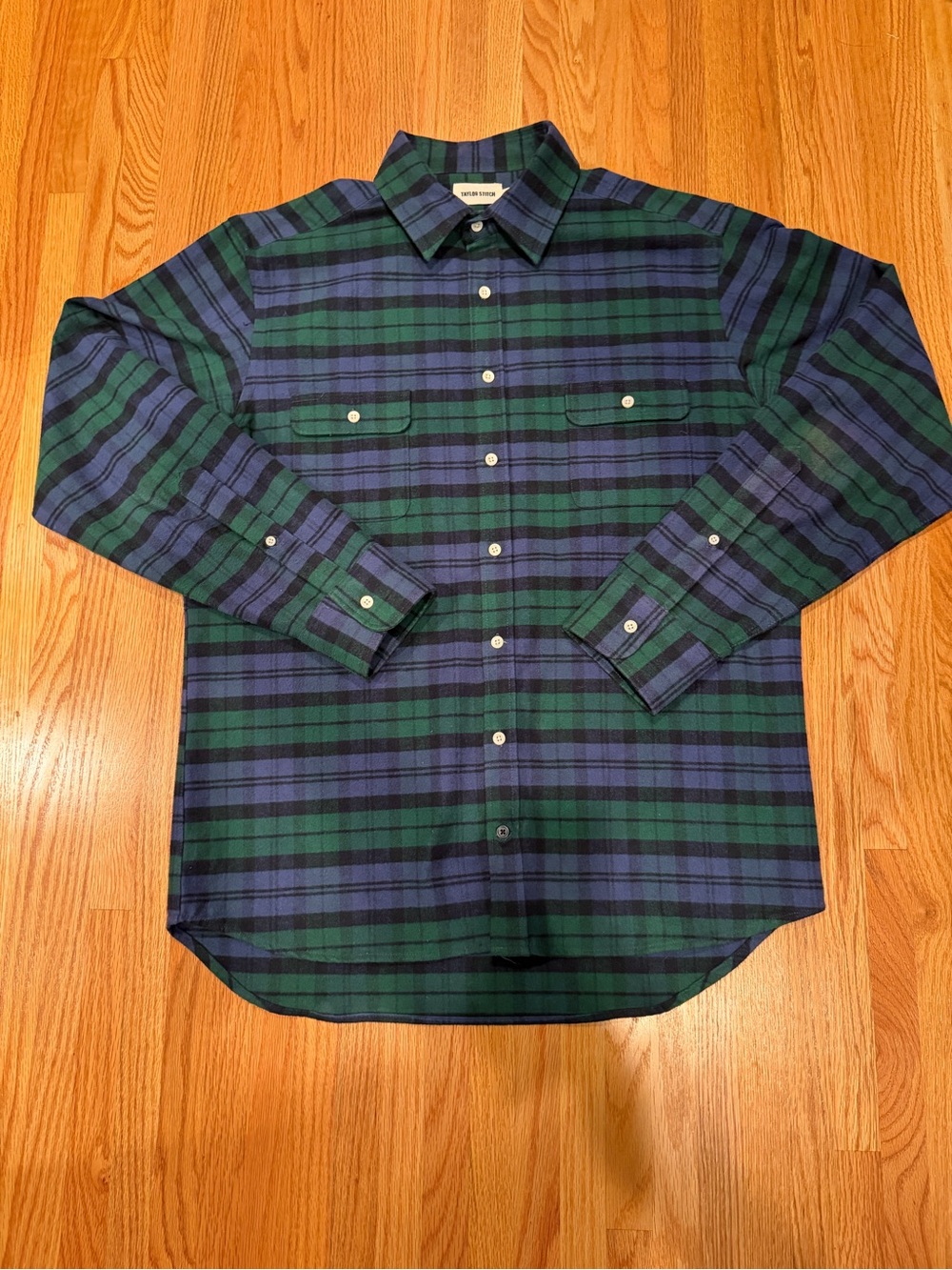Taylor Stitch Yosemite Shirt in Green & Blue Plaid XL-44